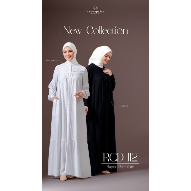 Ruanapride RGD 112 | Gamis Rauna Terbaru | Gamis Rayon Premium | Gamis Hitam Polos Terbaru | Gamis D
