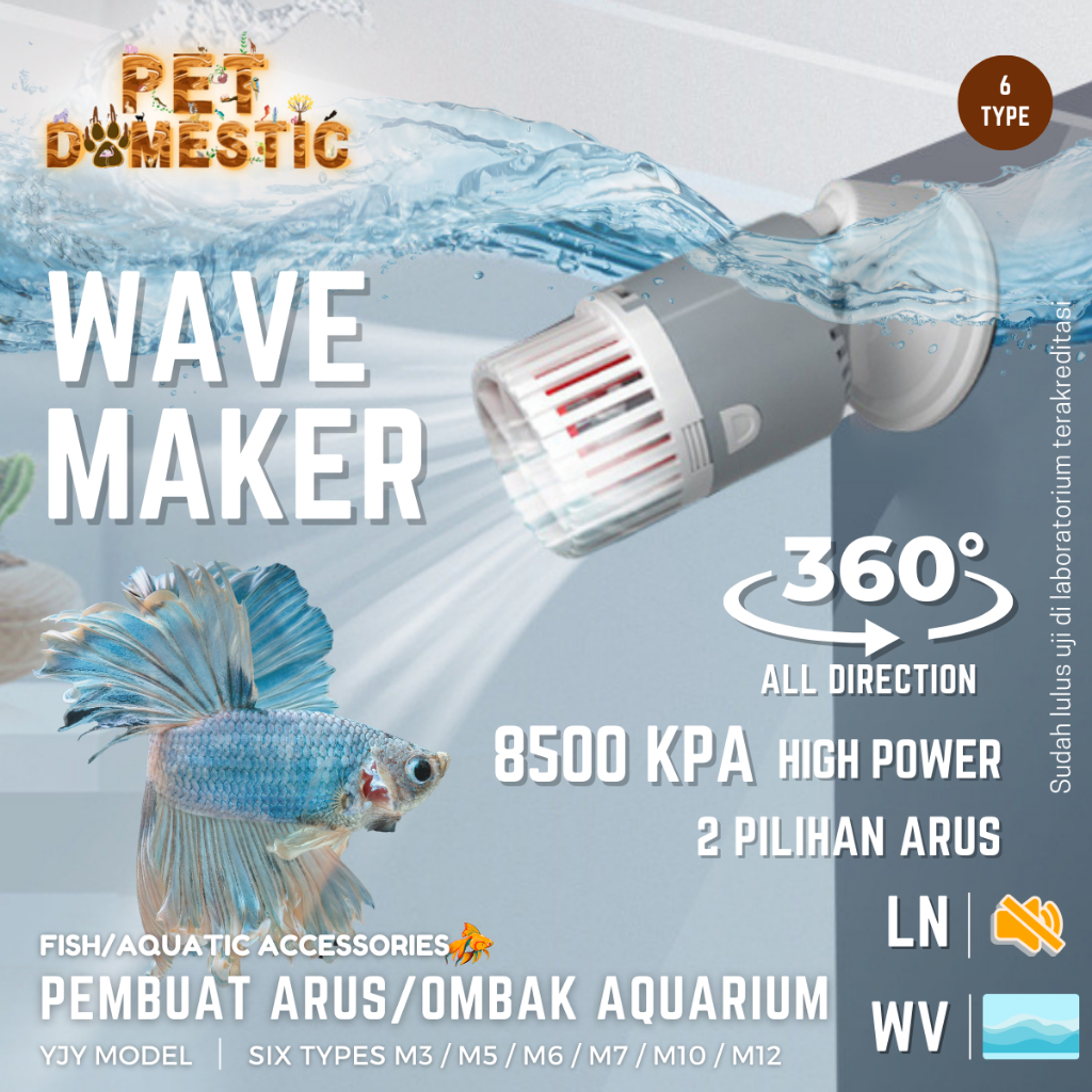 Wave Maker Pembuat Ombak Gelombang Mesin Arus Wafe Air Kolam Aquarium Akuarium Aquascape Pompa Wavem
