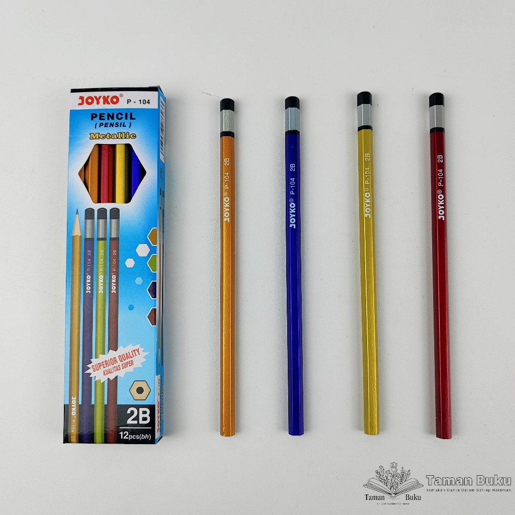 

Pensil Joyko 2B Metallic Pencil Kayu Superior Quality P-104 Satuan
