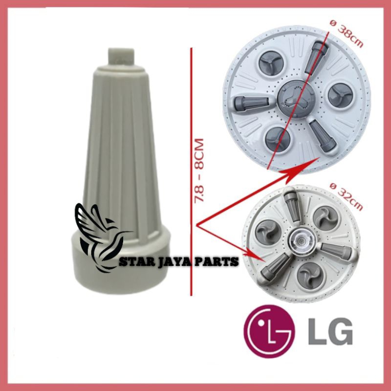 Roller Roda Pulsator Mesin Cuci LG 2 Tabung WP700N