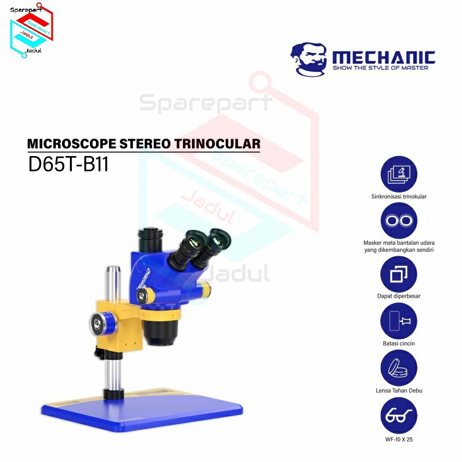 Mechanic D65T-B11 Trinocular Microscope Stereo Trinokular mikroskop Microscope Mechanic Original