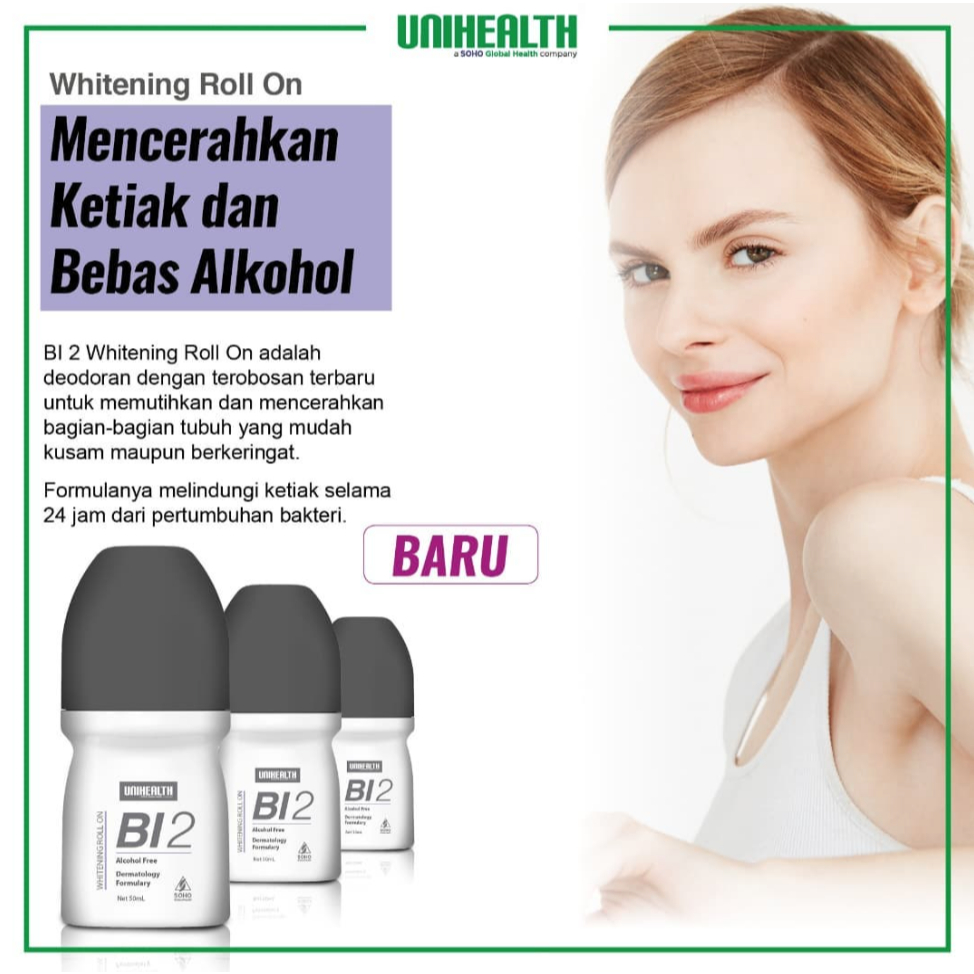 BI2 Whitening Roll On Deodorant Unihealth Soho 50 ml Deodoran