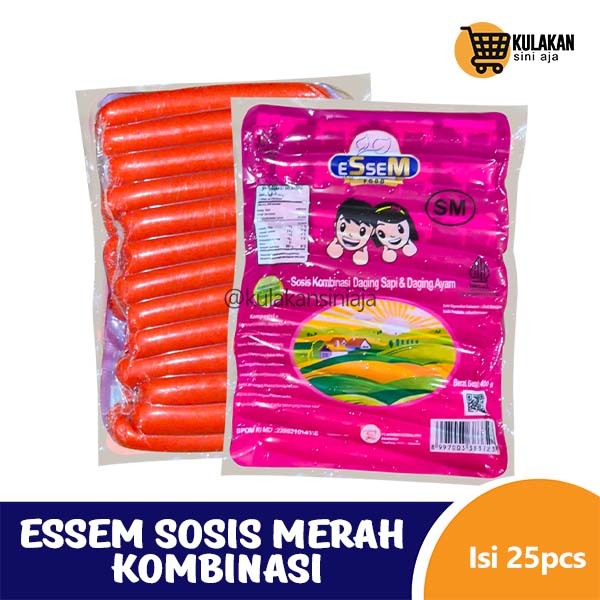 

Essem Sosis Merah Kombinasi Isi 25 Pcs Ayam & Sapi