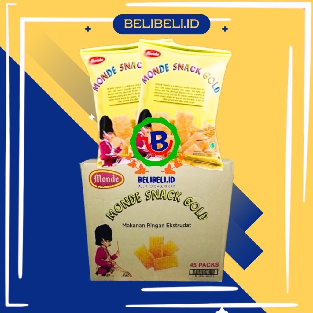 

Chiki Ciki jaman dulu makanan ringan jadul Serena Monde Serena Snack Gold 1 Dus isi 45 Pcs