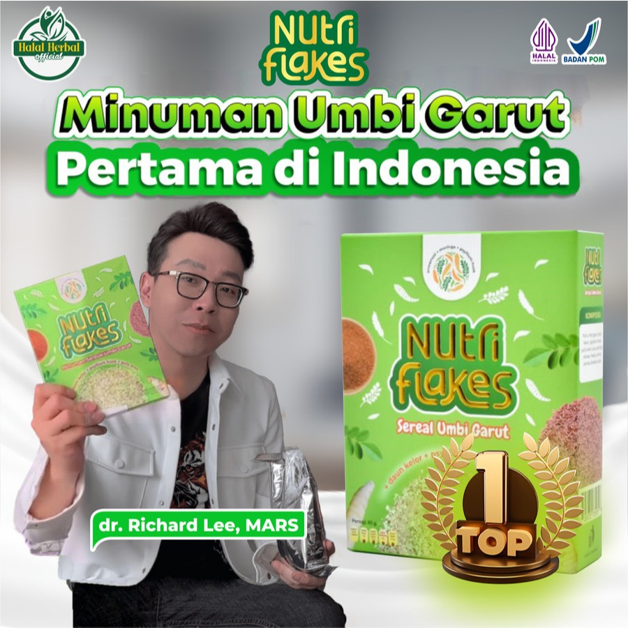 

Nutriflakes Sereal Umbi Garut Asam Lambung - Ampuh Mengatasi Asam Lambung Gerd, Maag 1 Box