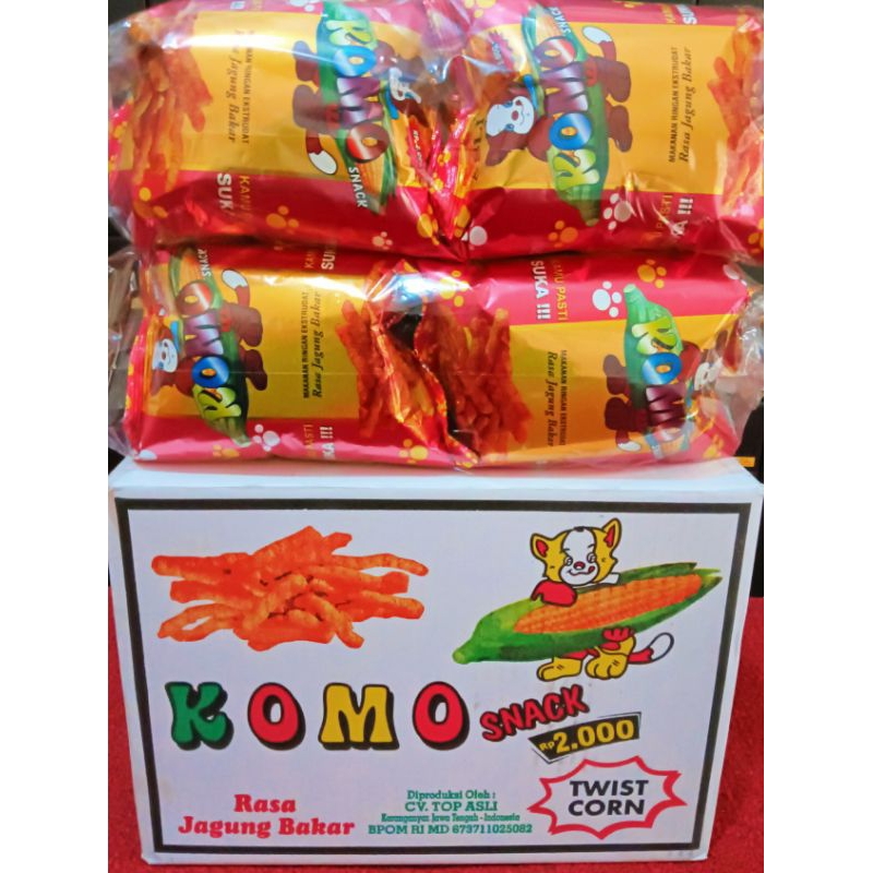 

Snack Chiki Komo 38 gr | Chiki Berhadiah Jika Beruntung | Snack Jadul Jajanan Murah Isi 20 PCS Perkarton