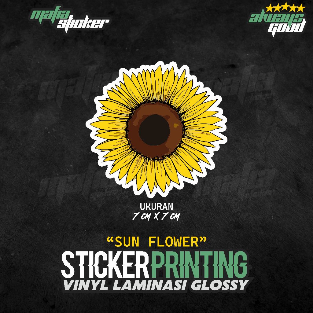 

STICKER/STIKER PRINT CUT SUNFLOWER BUNGA MATAHARI ESTETIK