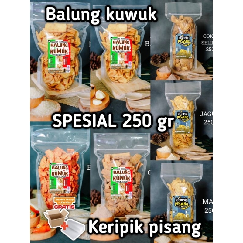 BALUNG KUWUK X KERIPIK PISANG NGARIYUN berat 250gr khas BOJONEGORO