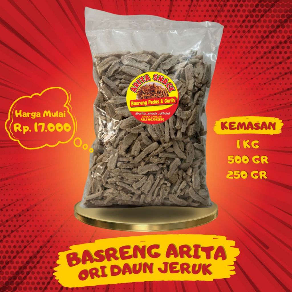

Basreng Original Daun Jeruk Arita Snack - 1KG