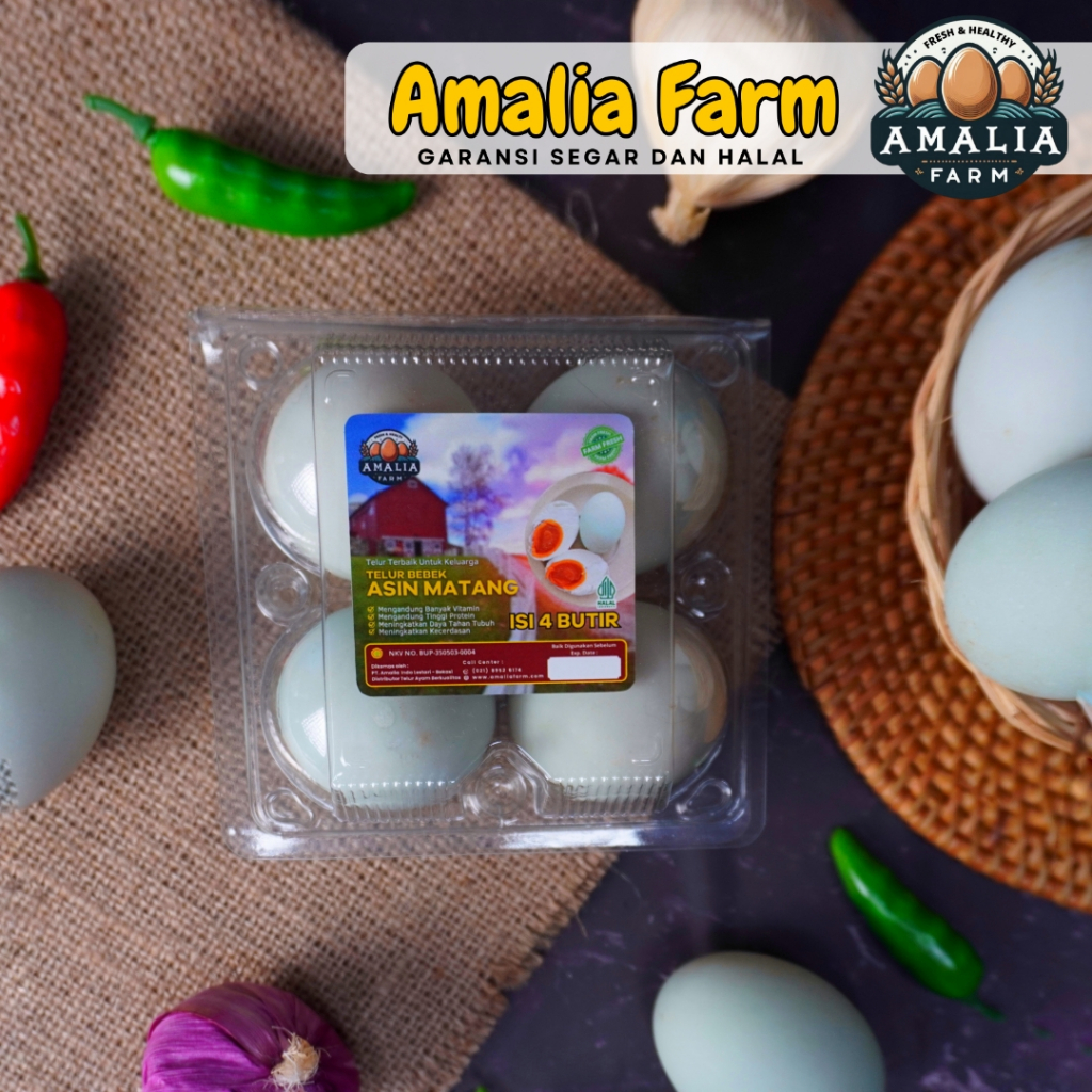 

Amalia Farm - Telur Bebek Asin Matang Premium Kemasan 4 Butir