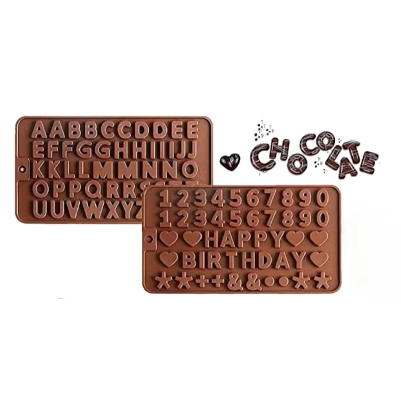 Cetakan silikon huruf abjad / dekorasi alat baking tools / cetakan huruf silicone