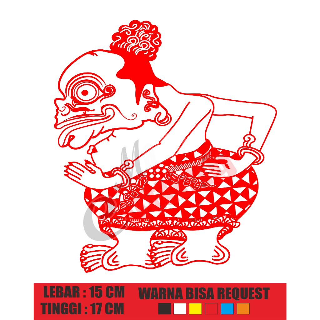 Cutting stiker wayang bagong stiker wayang setiker sticker mobil