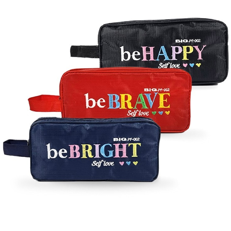 

TBMO PENCIL CASE RESLETING BORDIR JUMBO PF-002 BE HAPPY BIG