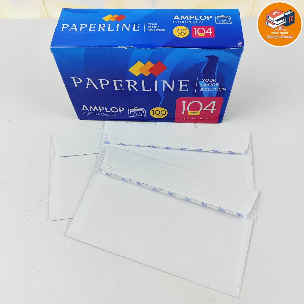 

Amplop Putih Paperline 104 PPS 1 PAK ISI 50/100 Lembar amplop Undangan