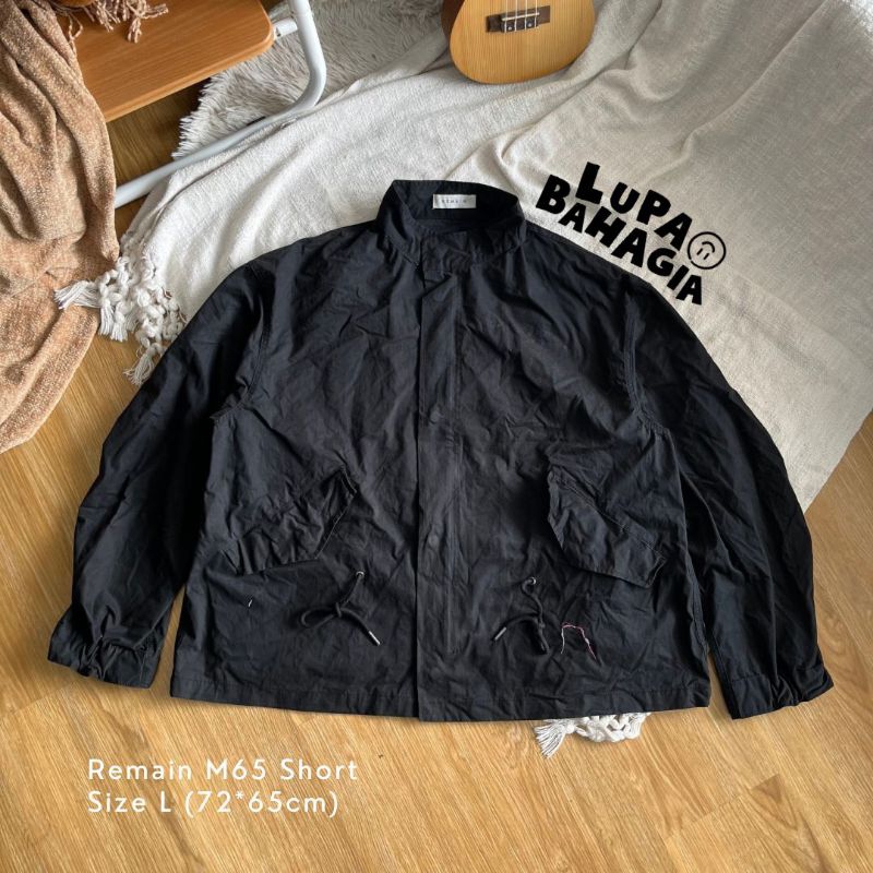 REMAIN Black M65 Short Parka Jaket size L | 100% Original