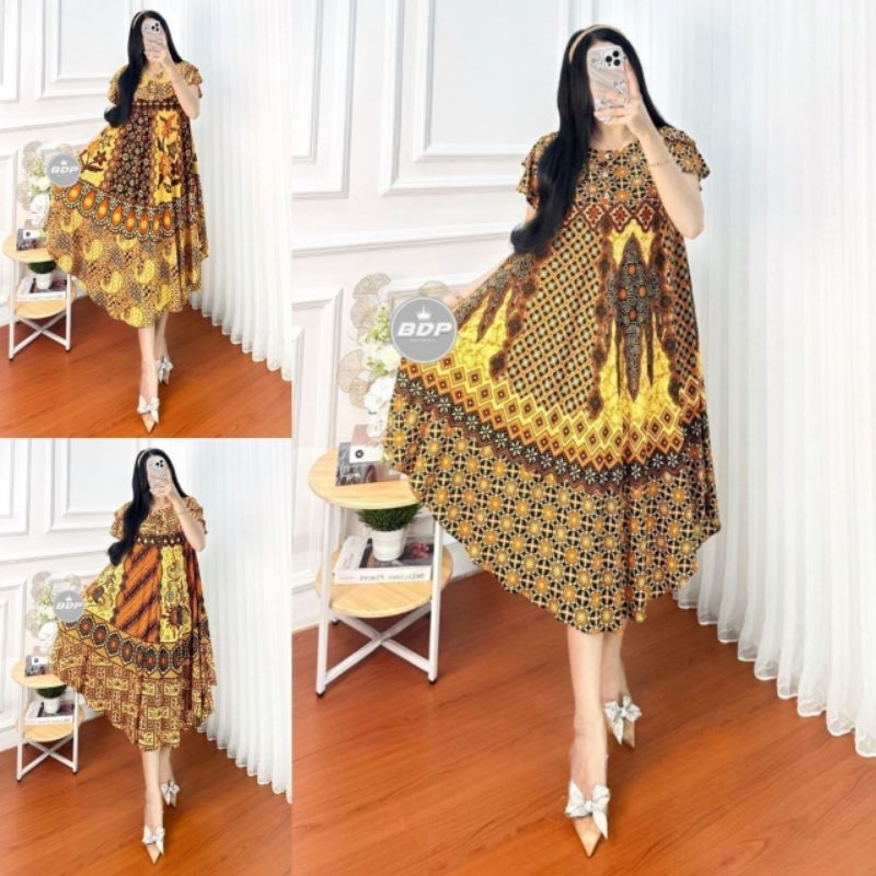 DASTER JUMBO CLOCK SOGAN DASTER SULTAN PAYUNG BATIK PEKALONGAN HIGH PREMIUM BUSUI KANCING DEPAN