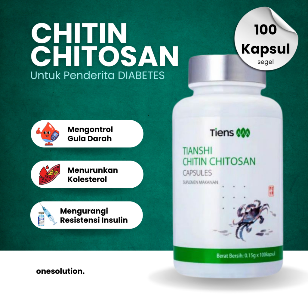 Tiens Chitin Chitosan Obat Hebal Penderita Diabetes Menyembuhkan Luka Menurunkan Gula Darah