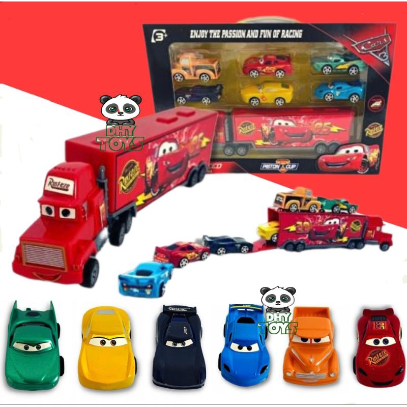 Mainan Truk Truck Cars 3 Lightning McQueen Set Car 7 Pcs Mobil Truk Mainan
