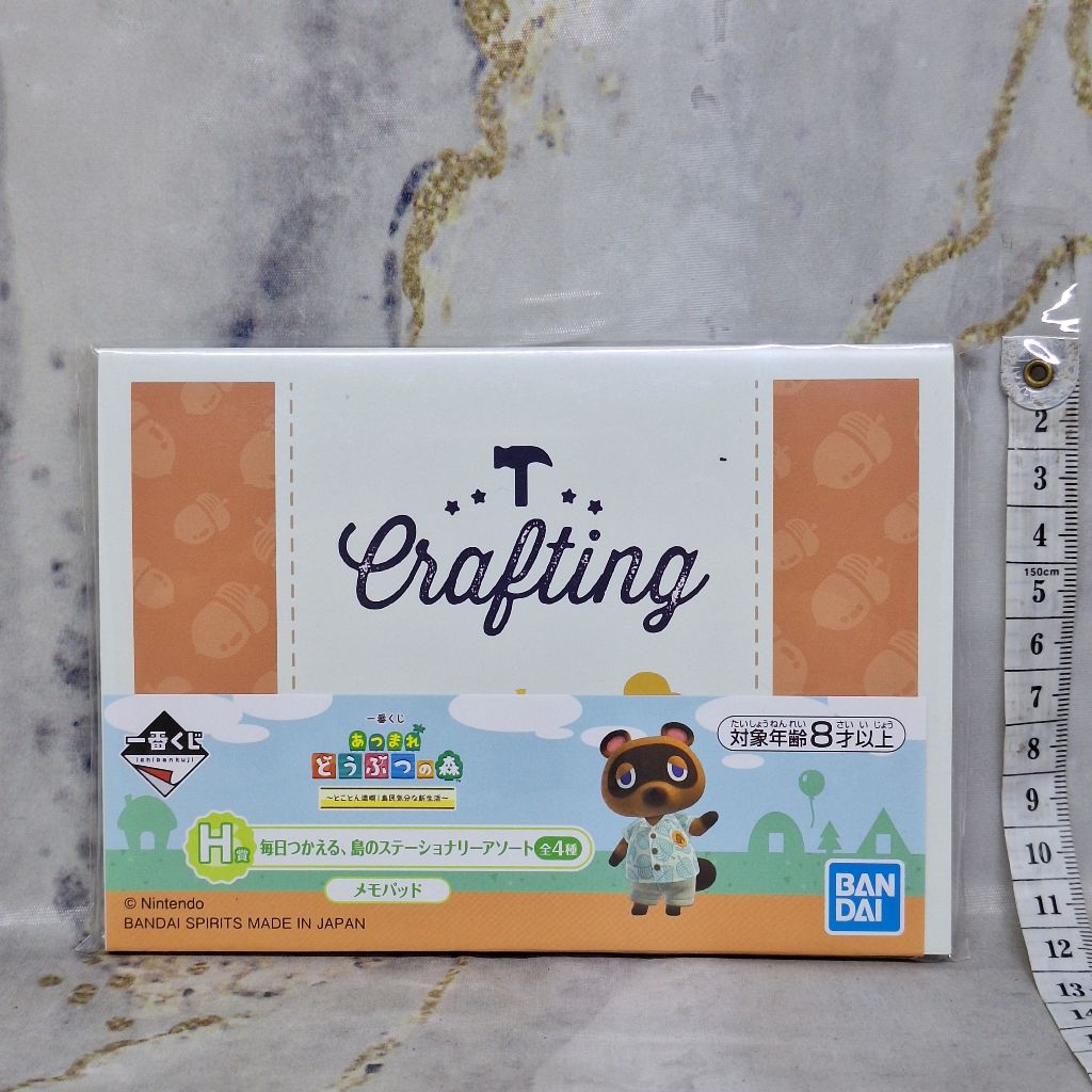 

Animal Crossing Memo Pad Note Crafting Ichiban Kuji H Prize 15 cm Buku Tulis Kecil