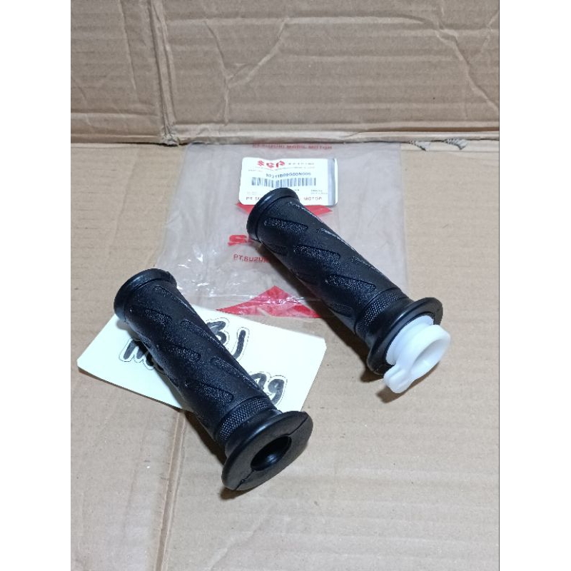 HandGrip Sarung Stang Gas Motor Suzuki Smash Shogun Spin Nex (sepasang kanan kiri)