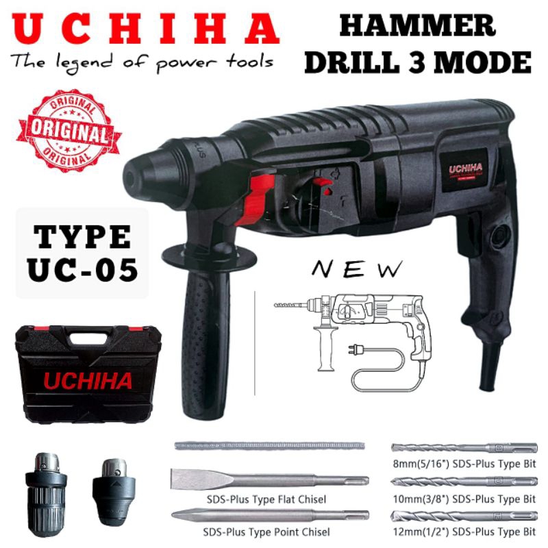 Rotary Hammer Drill mesin bor beton listrik electric Hammer UCHIHA UC-05