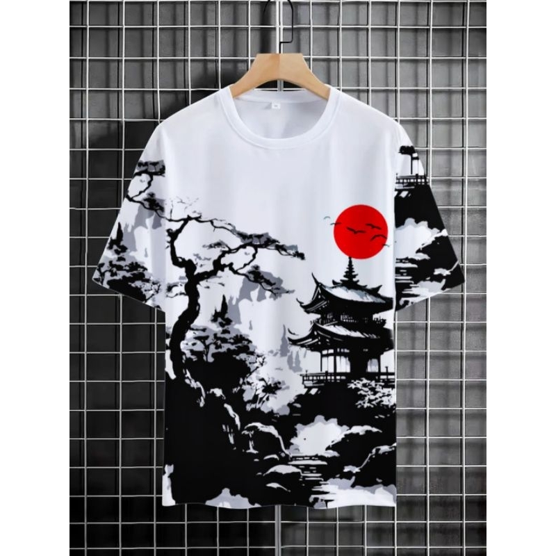 BAJU DISTRO PRINTING PRIA UNISEX  KAOS DISTRO PRINTING ABSTRAK KAOS LENGAN PENDEK BAHAN CATTON 30S