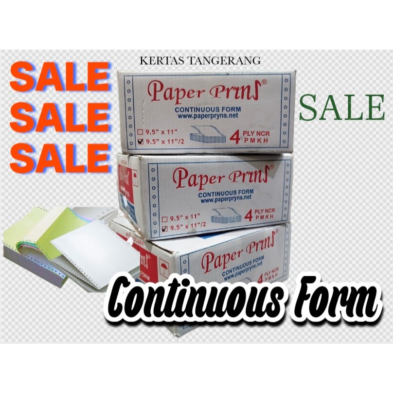 

KERTAS KOMPUTER CONTINUOUS FORM PAPER PRINTS UKURAN 9.5'' x 11''/2 4 ply.