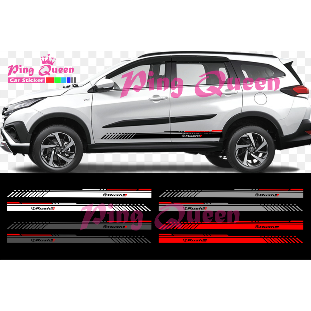 Stiker cutting mobil Rush gr striping sticker list mobil toyota Rush gr