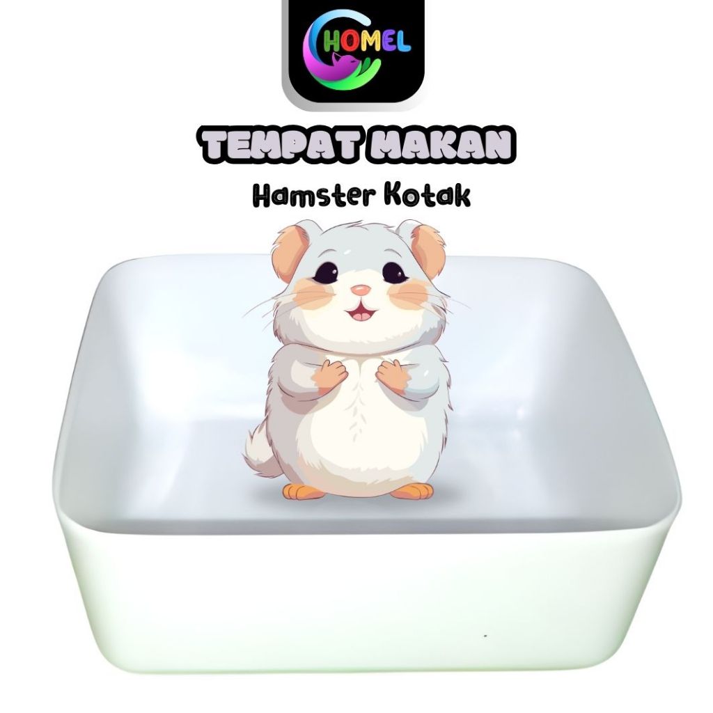 KOTAK  PUTIH TEMPAT MAKAN HAMSTER SUGAR GLIDER CHOMEL