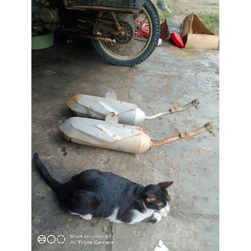 slincer knalpot KLX 150 BF klx150 g ori bekas klx150s