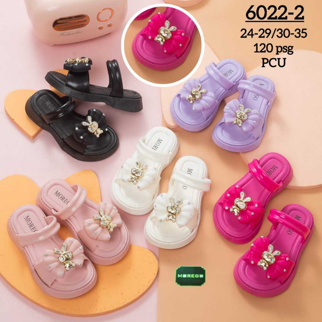 Sandal Selop Anak Perempuan Karakter Pita Bunny Sandal MOREGO