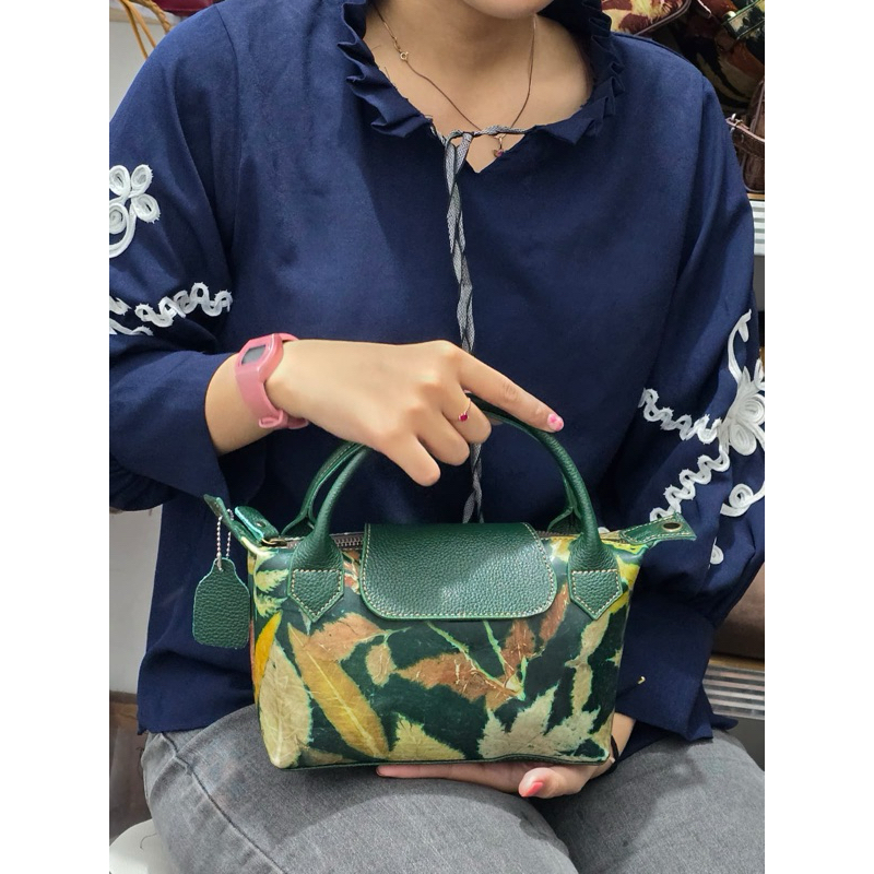 tas lc mini ecoprint kulit asli