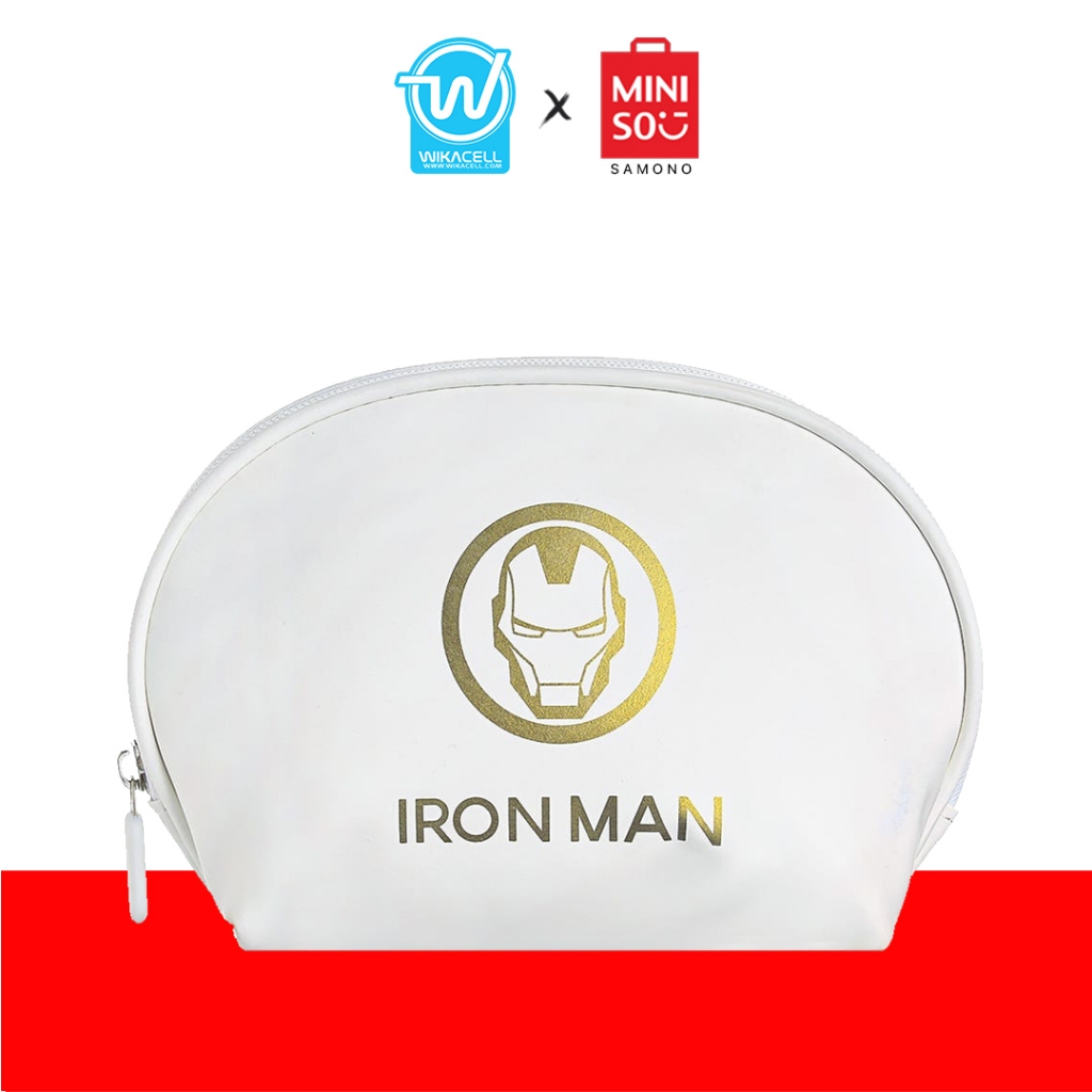 Miniso Cosmetic Bag Marvel Collection Round - White