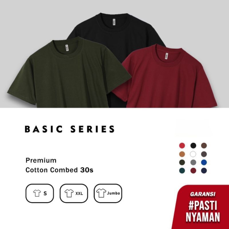 JUMBO  Kaos Polos Pendek Premium Combed 30s