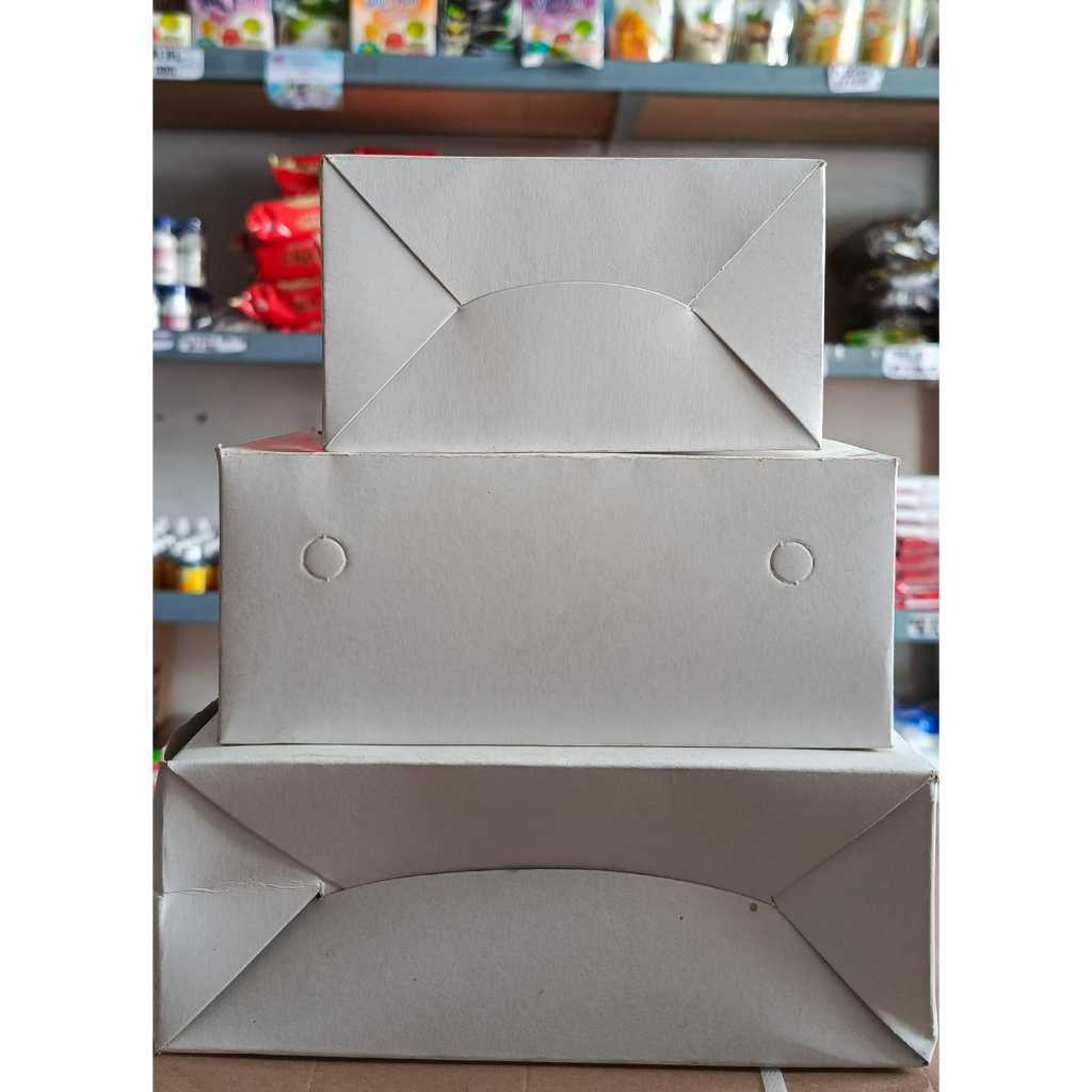 Kotak Putih Polos / ECER / Snack Box / Kotak Nasi / Kotak Kue / Wadah Kue / Kotak 12x12/12x16/18x18