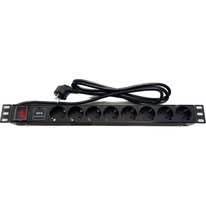 PDU 6 port Rackmounted 19inch 1U power distribusi unit