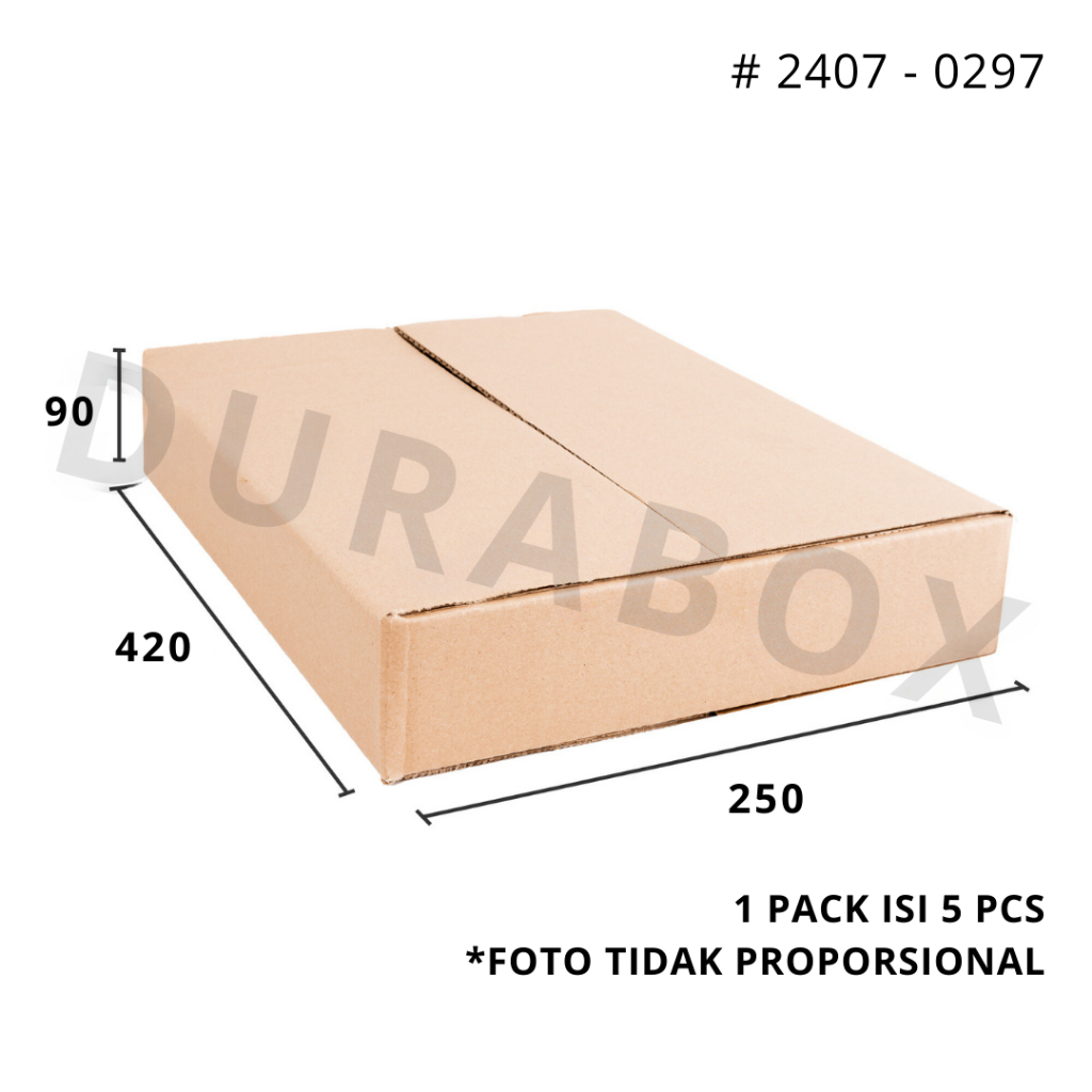 

42 x 25 x 9 cm A1 | KARDUS / KARTON BOX CORRUGATED - KEMASAN / PACKAGING / PACKING MAKANAN | #2407-0297