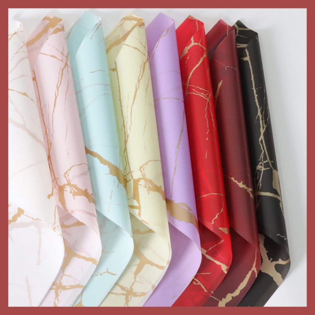 

(20 LEMBAR) Flower Wrapping Marble Gold Florist Kertas Bunga Buket Marble KB6036