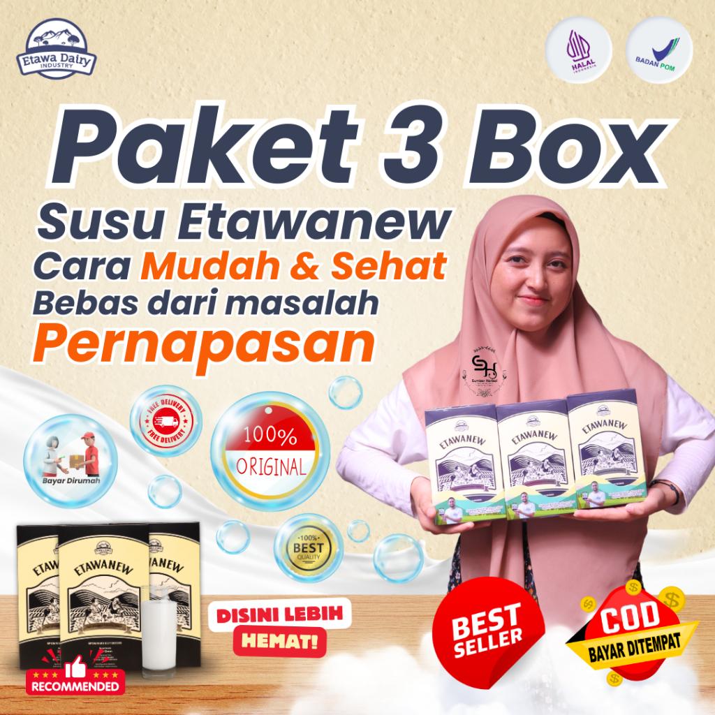 [PAKET KRONIS] 3 BOX ETAWANEW PLATINUM 200gr 100% Susu Kambing Etawa Atasi Masalah Pernafasan dan Se