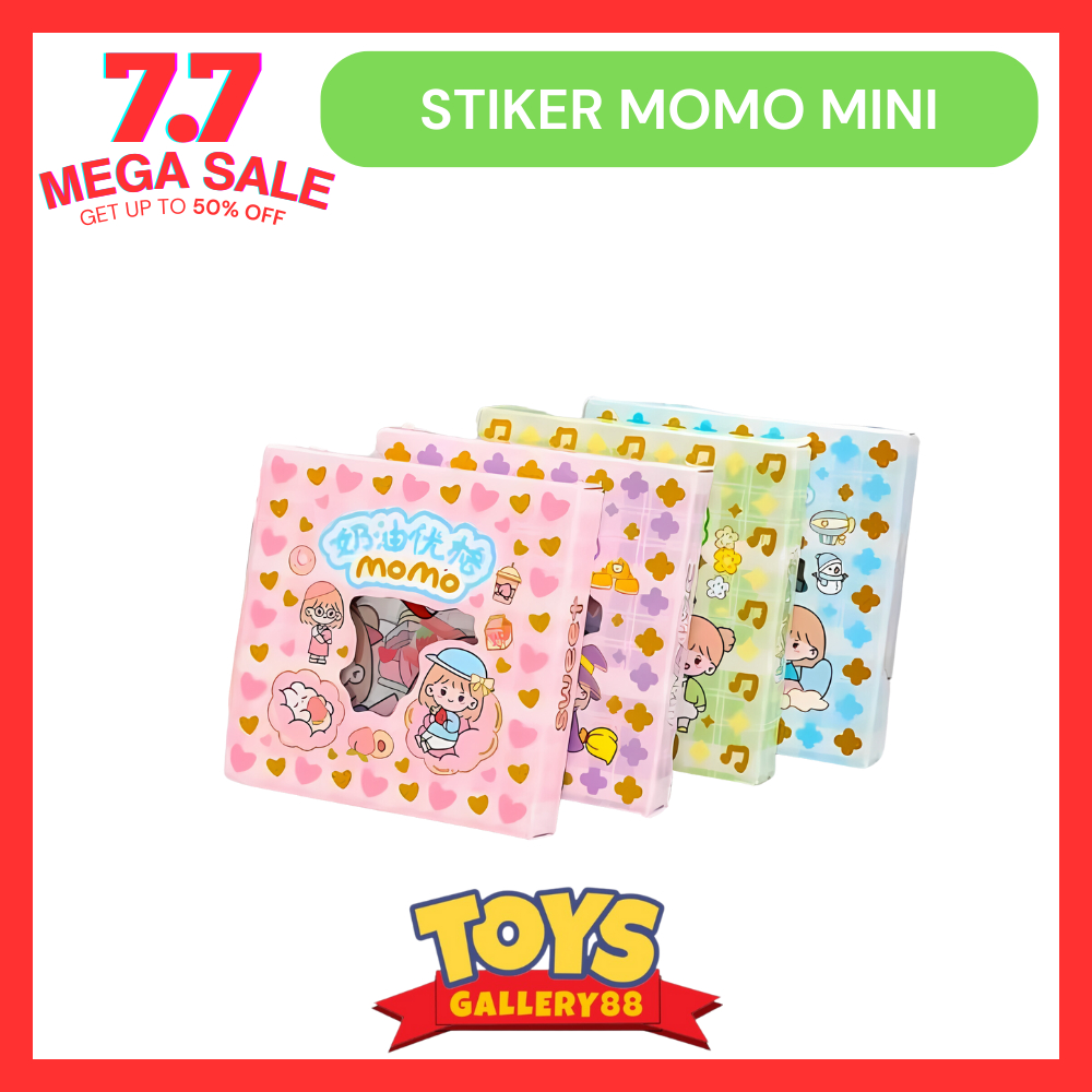

【COD】Stiker Waterproof Sticker Momo Dapat Box Isi 100 Lembar 4 Warna Kartun Korea Terbaru Import Viral Untuk Keseharian