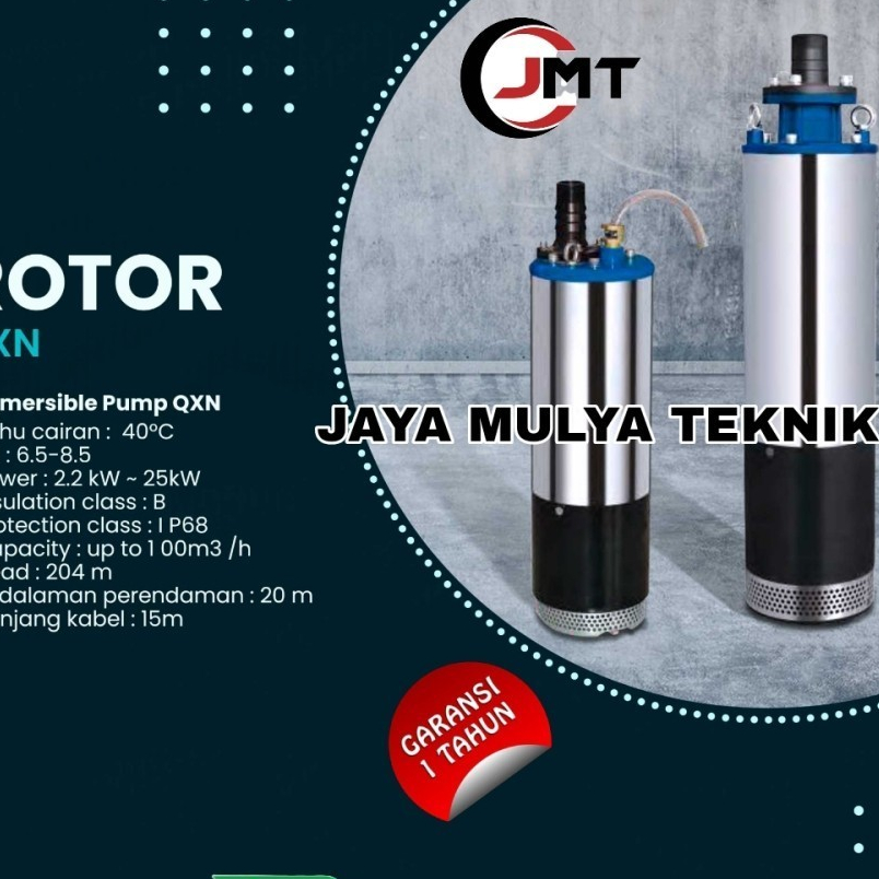 Pompa Celup Submersible Rotor QXN 12.5/4-5.5 7.5 HP Pompa Tambang