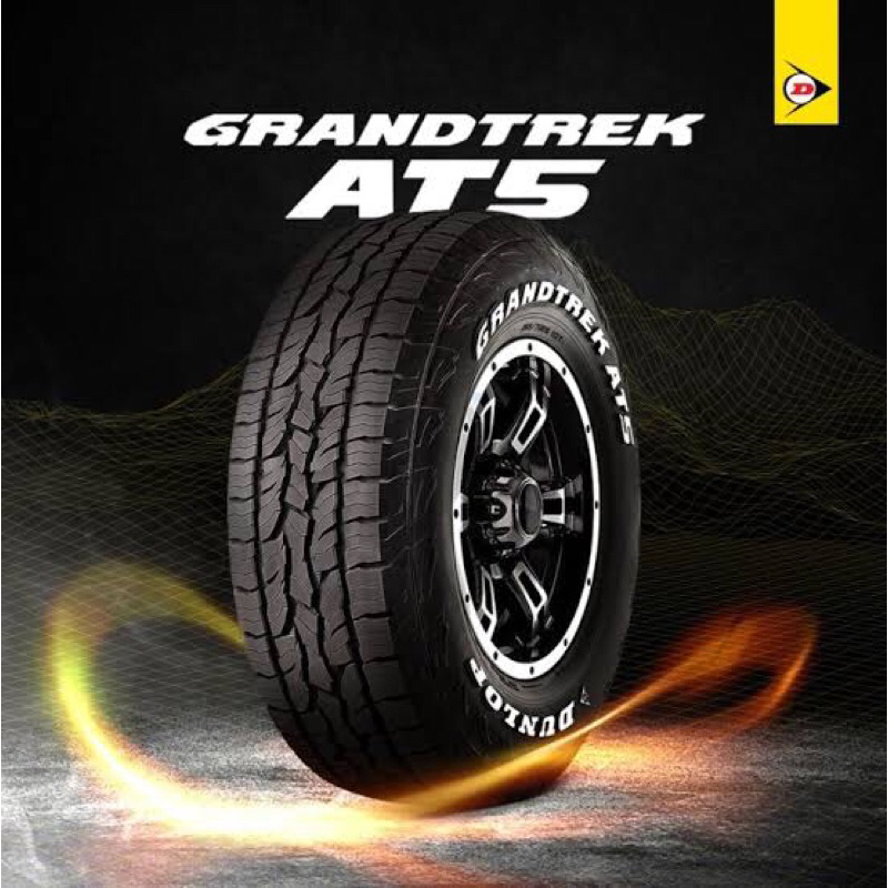 ban mobil 235 60 16 Dunlop AT 5 untuk Rush Terios 235/60 r16 AT5 ukuran 235/60r16 A/T list Hitam