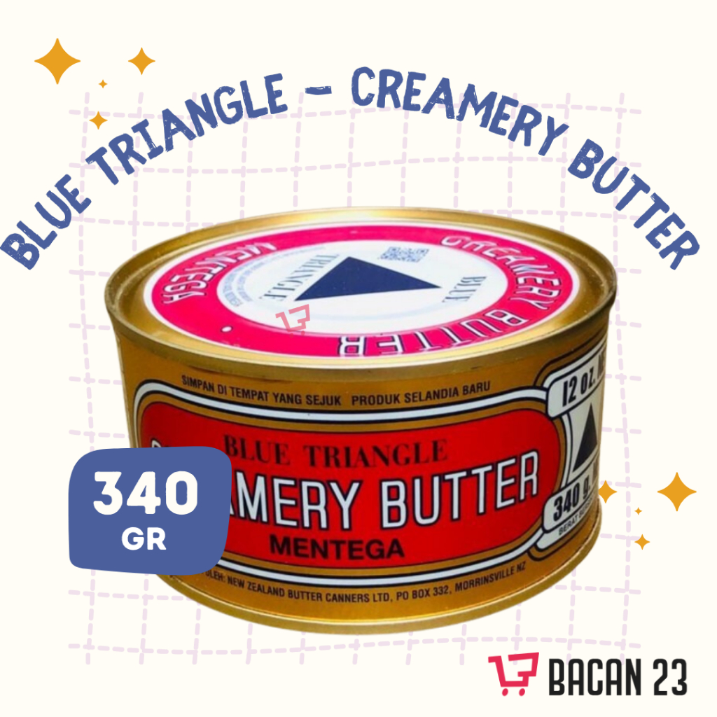 

Mentega Segitiga Triangle Creamery Butter (340gr) / Margarin Kaleng / Bacan 23 - Bacan23