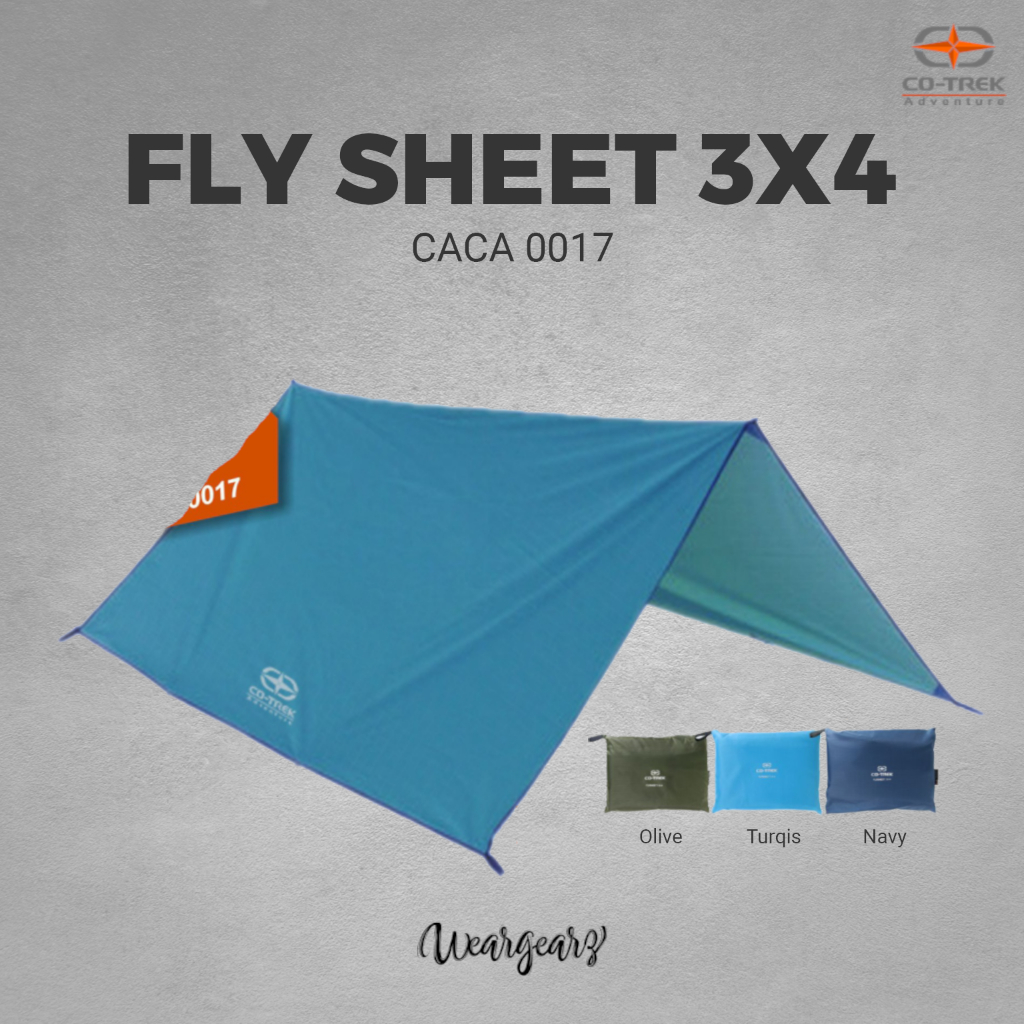 CO-TREK Adventure | Fly Sheet 3x4 Tenda Camping Outdoor