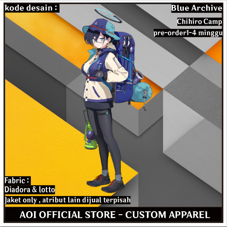 Jaket Kagami Chihiro Camp blue archive