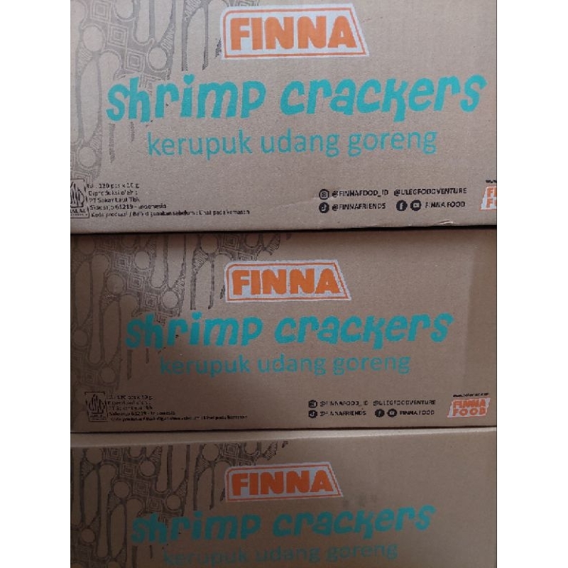 

FINNA Krupuk Udang siap Makan/ FINNA Krupuk Udang Sachet 1 Kardus 120pcs/FINNA Krupuk Hajatan 1karton 120pcs