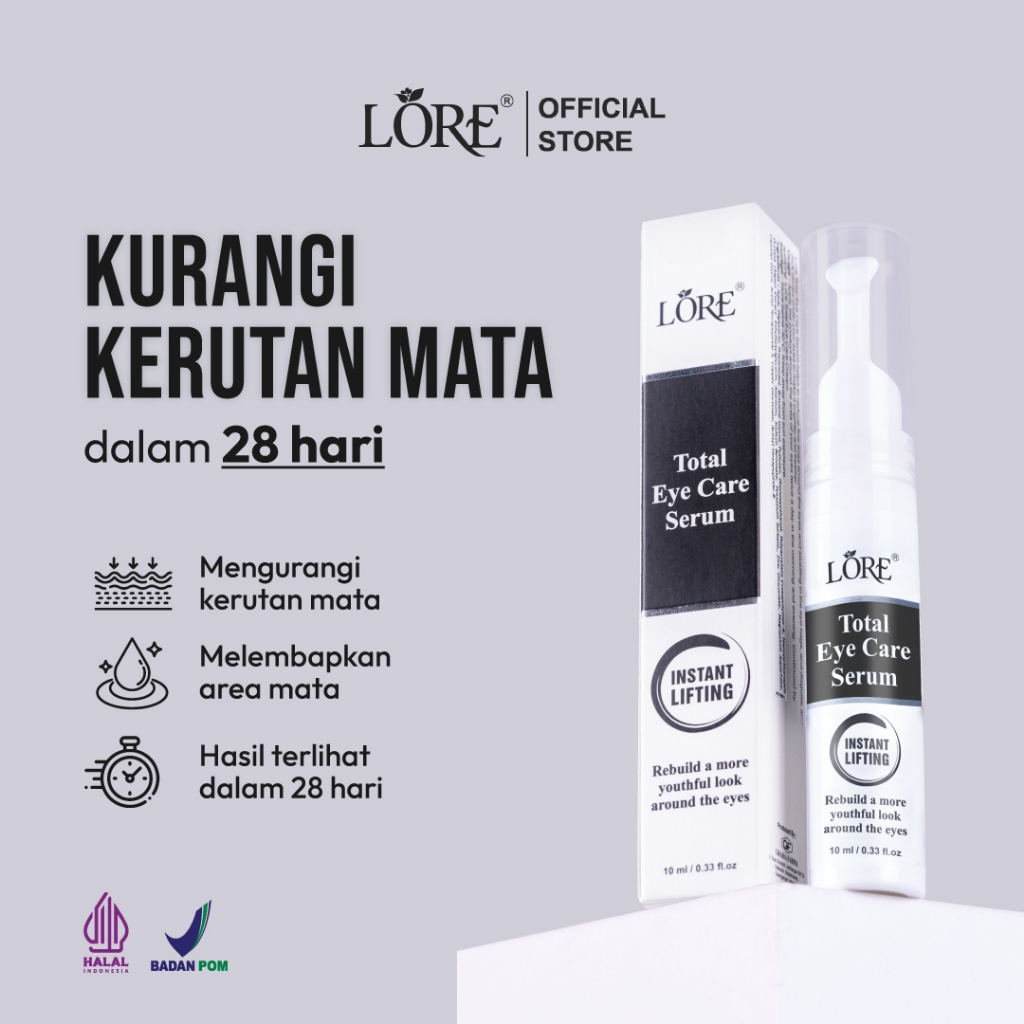 LORE Total Eye Care Serum - Fine Line Reducer Serum Mata Bebas Kerutan dan Garis Halus Pada Mata