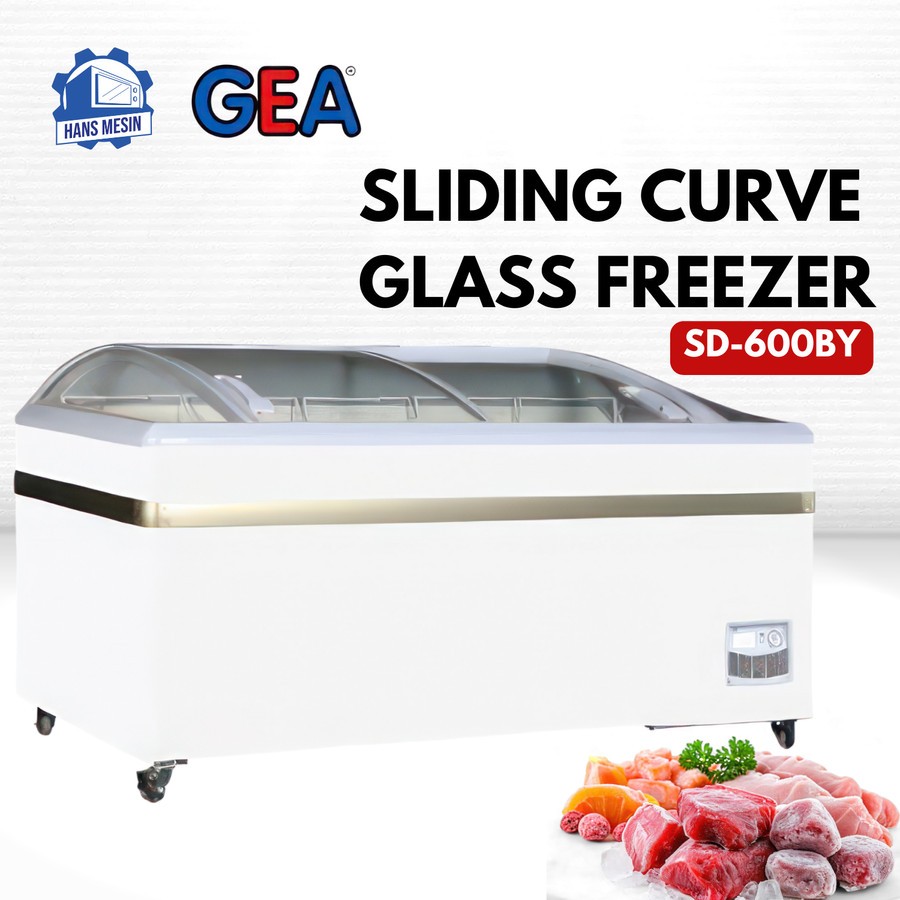 GEA SLIDING CURVE GLASS FREEZER SD-600BY / Freezer Box GEA 600 Liter