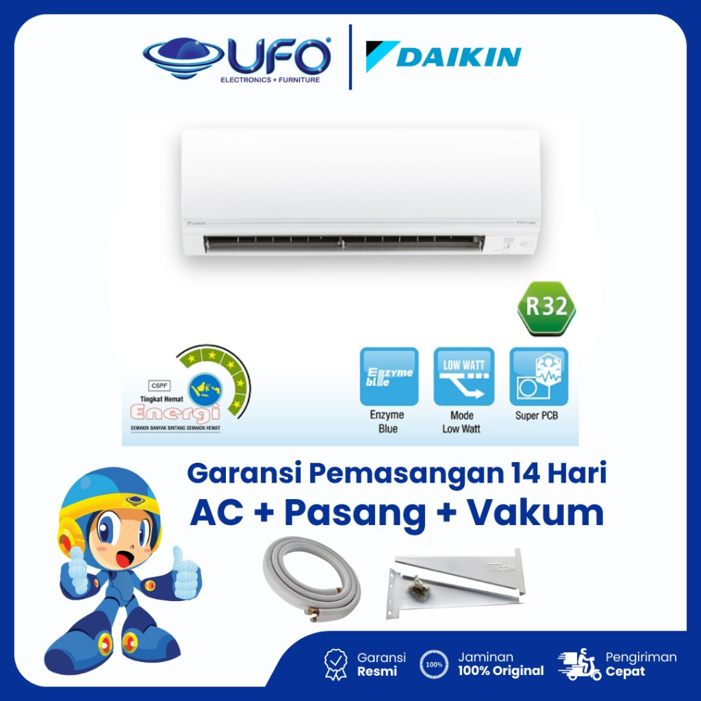 Daikin AC 0.5 PK FTC/RC15NV14 15NV14 Standard Thai - Unit Only