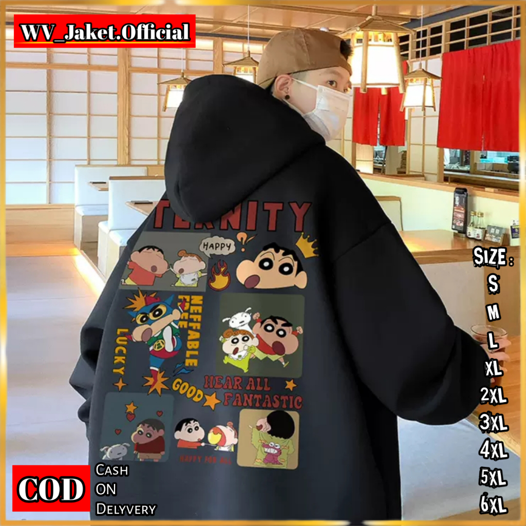 Jacket Hoodie Pullover ETERNITY Oversize Korean Style Jacket FLEECE Unisex Oversize Premium STYLE